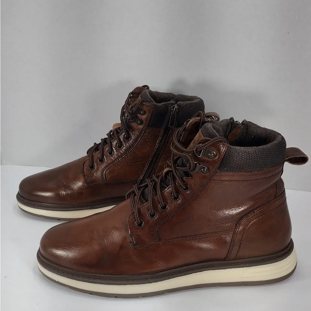 CR NiKAM Men's Brown Leather Boots size 10 pre owned Exellent condition